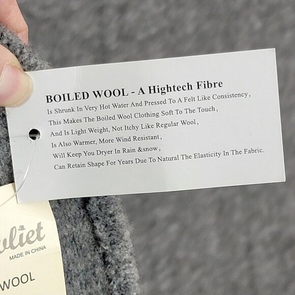 Lawliet Hat Womens Gray 100% Wool Bonnet Bucket 1920s Style Collapsible Cloche - Picture 10 of 12